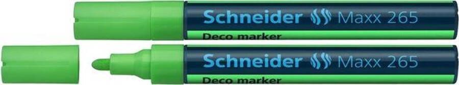 Schneider Schrijfwaren krijtmarker Schneider Maxx 265 groen. Set á 2x S-126511-2