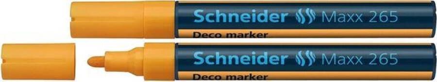 Schneider Schrijfwaren krijtmarker Schneider Maxx 265 oranje. Set á 2x S-126506-2