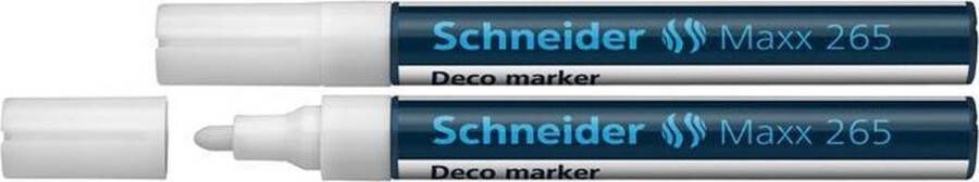 Schneider Schrijfwaren krijtmarker Schneider Maxx 265 wit. Set á 2x S-126549-2
