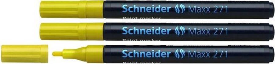 Schneider Schrijfwaren Schneider lakmarker Maxx 271 1-2 mm geel 3 stuks S-127105-3