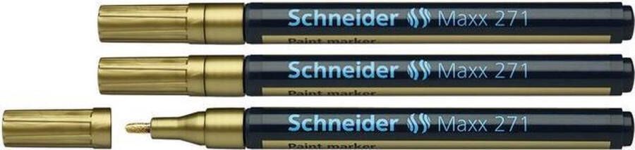 Schneider Schrijfwaren Schneider lakmarker Maxx 271 1-2 mm goud 3 stuks S-127153-3