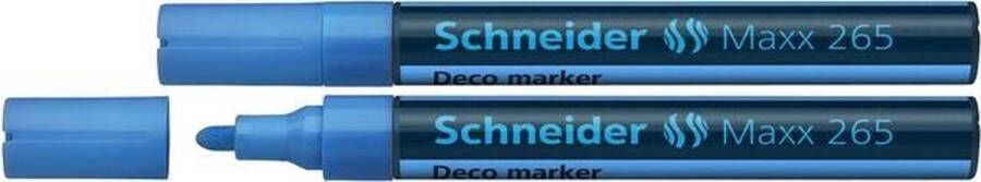 Schneider Schrijfwaren krijtmarker Schneider Maxx 265 blauw. Set á 2x S-126510-2