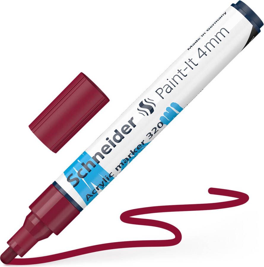 Schneider Schrijfwaren Schneider acrylmarker Paint-it 320 4mm bordeaux S-120261