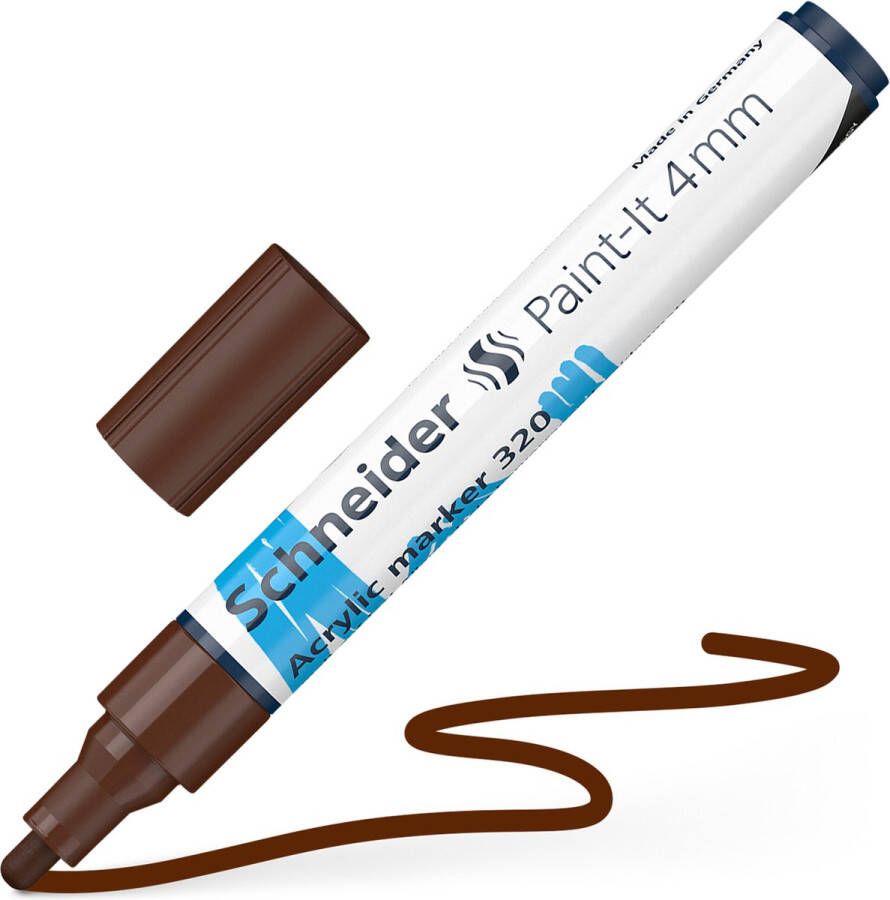 Schneider Schrijfwaren Schneider acrylmarker Paint-it 320 4mm bruin S-120207