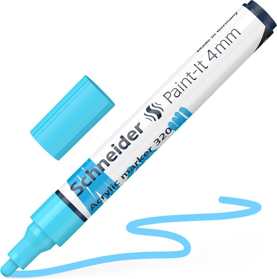 Schneider Schrijfwaren Schneider acrylmarker Paint-it 320 4mm pastel blauw acrylstiften S-120230