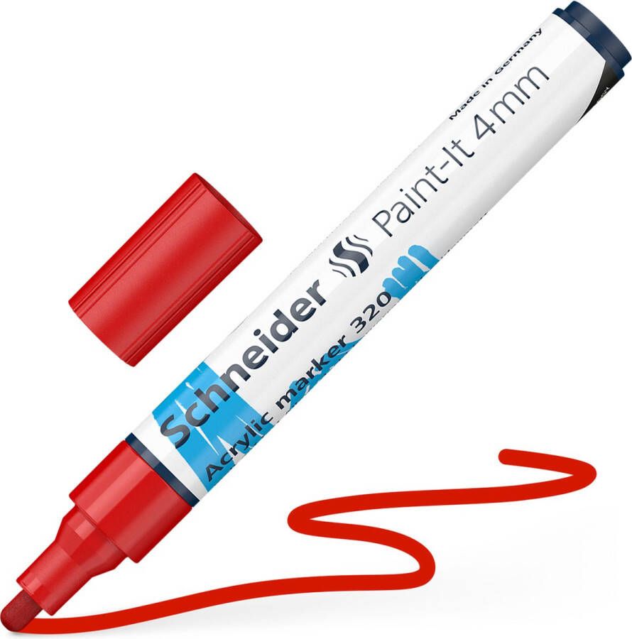 Schneider Schrijfwaren Schneider acrylmarker Paint-it 320 4mm rood S-120202