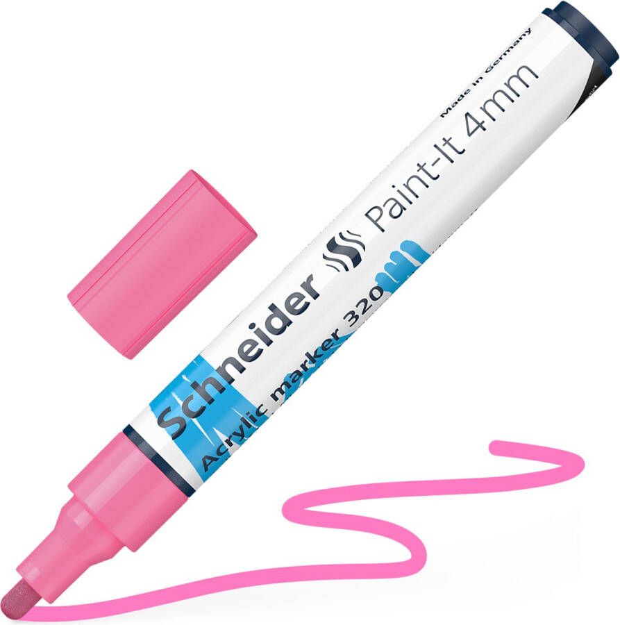 Schneider Schrijfwaren Schneider acrylmarker Paint-it 320 4mm roze S-120209