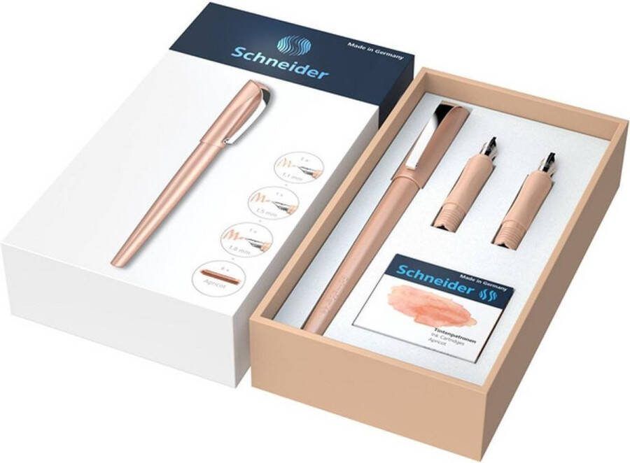 Schneider Schrijfwaren Schneider kalligrafieset – Callissima – kalligrafie vulpen – giftbox – abrikoos – S-143806