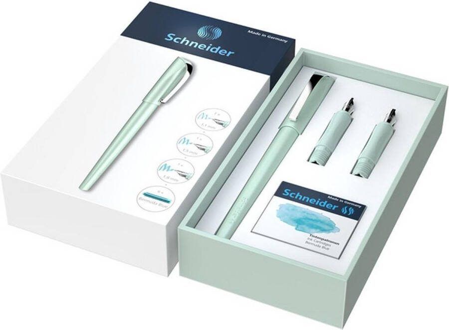 Schneider Schrijfwaren Schneider kalligrafietset – Callissima – kalligrafie vulpen – giftbox – mint S-143811