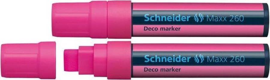 Schneider Schrijfwaren krijtmarker Schneider Maxx 260 fluorroze. Set á 2x S-126009-2