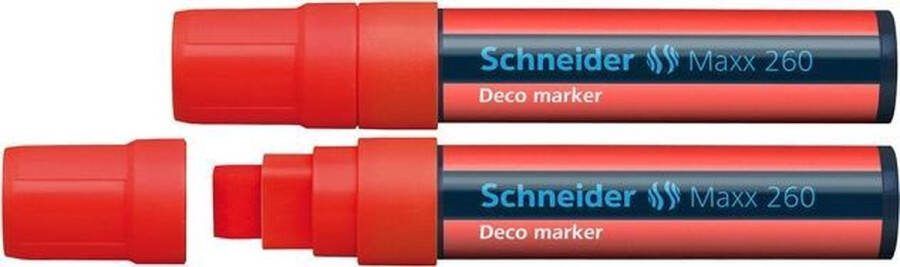 Schneider Schrijfwaren krijtmarker Schneider Maxx 260 rood. Set á 2x S-126002-2