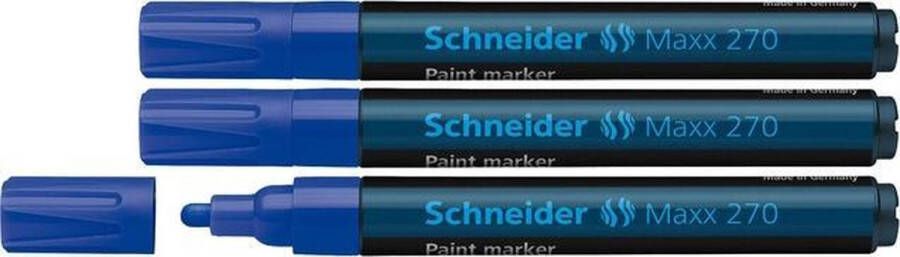 Schneider Schrijfwaren Schneider lakmarker Maxx 270 1-3 mm blauw 3 stuks S-127003-3