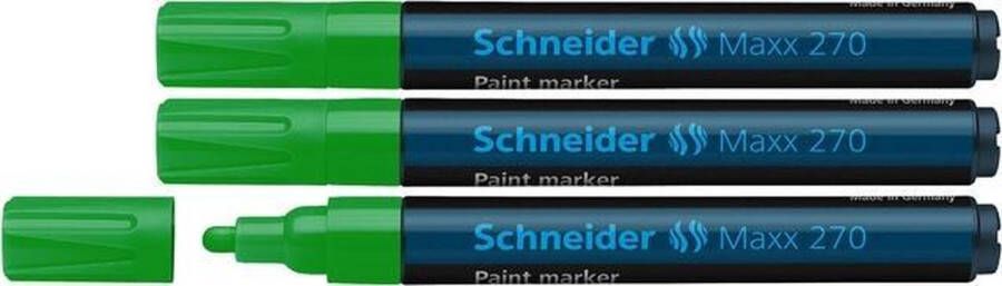 Schneider Schrijfwaren Schneider lakmarker Maxx 270 1-3 mm groen 3 stuks S-127004-3