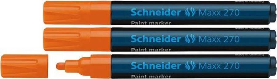 Schneider Schrijfwaren Schneider lakmarker Maxx 270 1-3 mm oranje 3 stuks S-127006-3