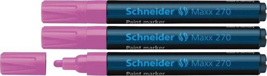 Schneider Schrijfwaren Schneider lakmarker Maxx 270 1-3 mm roze 3 stuks S-127009-3