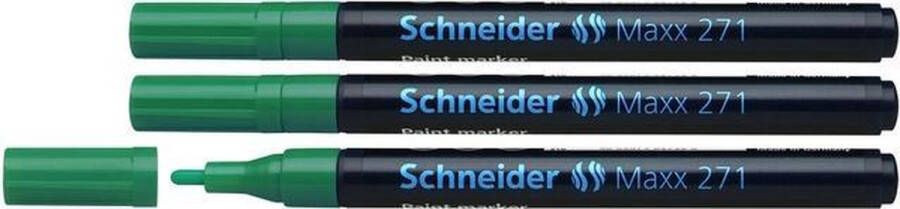 Schneider Schrijfwaren Schneider lakmarker Maxx 271 1-2 mm groen 3 stuks S-127104-3