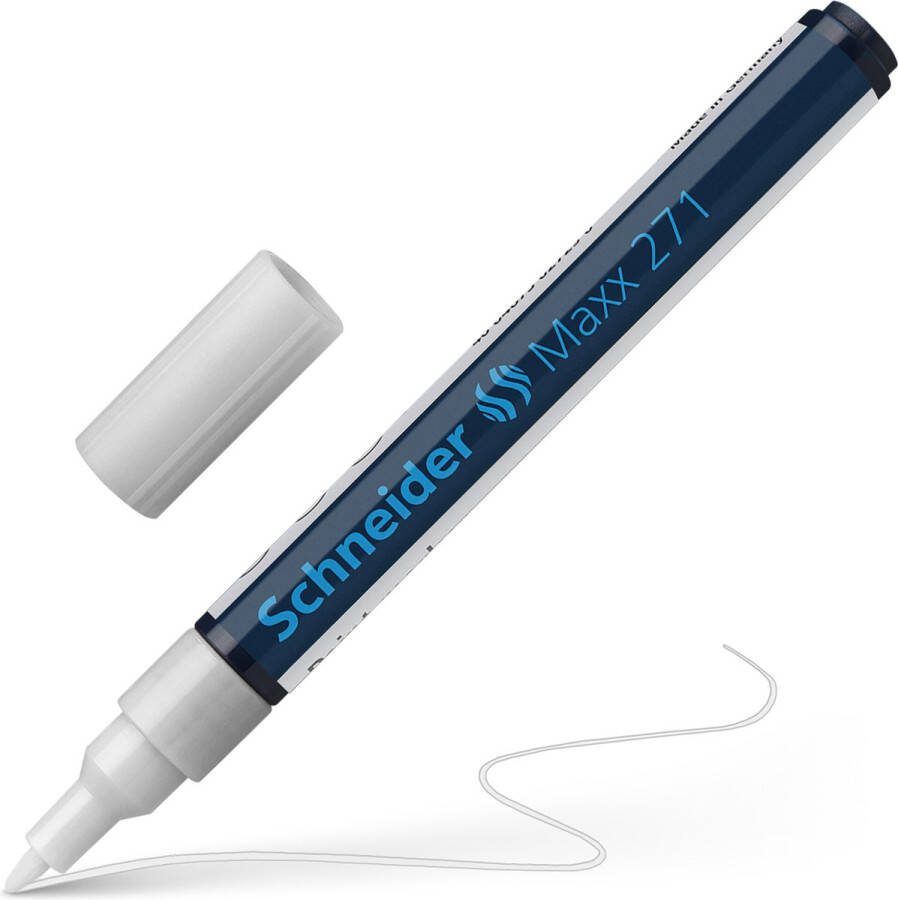 Schneider Schrijfwaren Schneider Lakmarker 127149 Wit 1 Mm 2 Mm 1 Stuks Pack