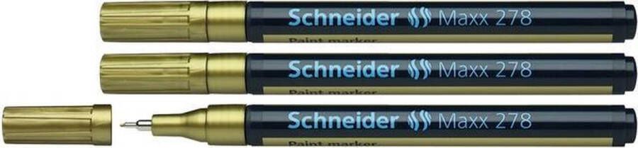 Schneider Schrijfwaren Schneider lakmarker Maxx 278 0 8 mm goud 3 stuks S-127853-3