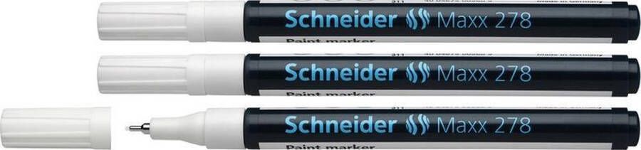 Schneider Schrijfwaren Schneider lakmarker Maxx 278 0 8 mm wit 3 stuks S-127849-3