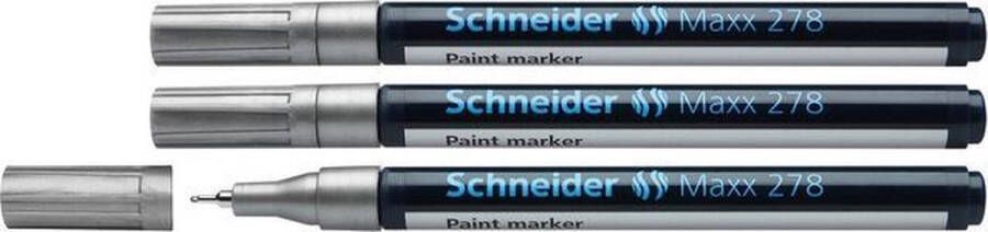 Schneider Schrijfwaren Schneider lakmarker Maxx 278 0 8 mm zilver 3 stuks S-127854-3