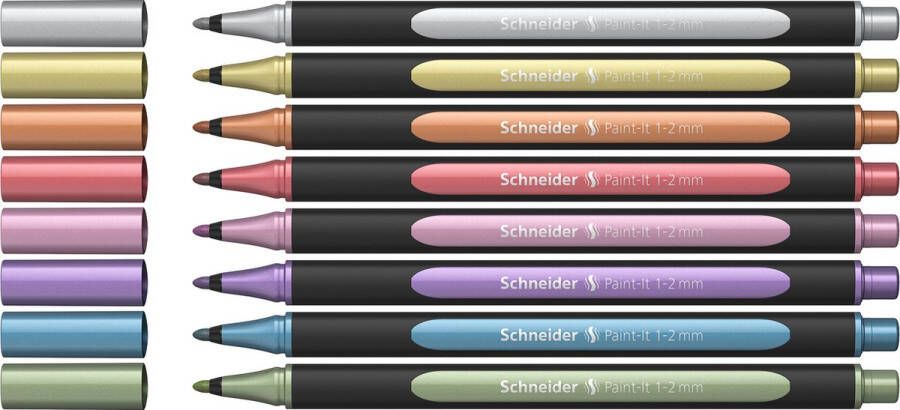 Schneider Schrijfwaren Schneider metallic liner Paint-it 020 1-2mm 8 stuks S-ML02011502