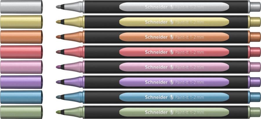 Schneider Schrijfwaren Schneider Paint-it 020- Metallic liner 1-2mm 8st. etui S-ML02011502