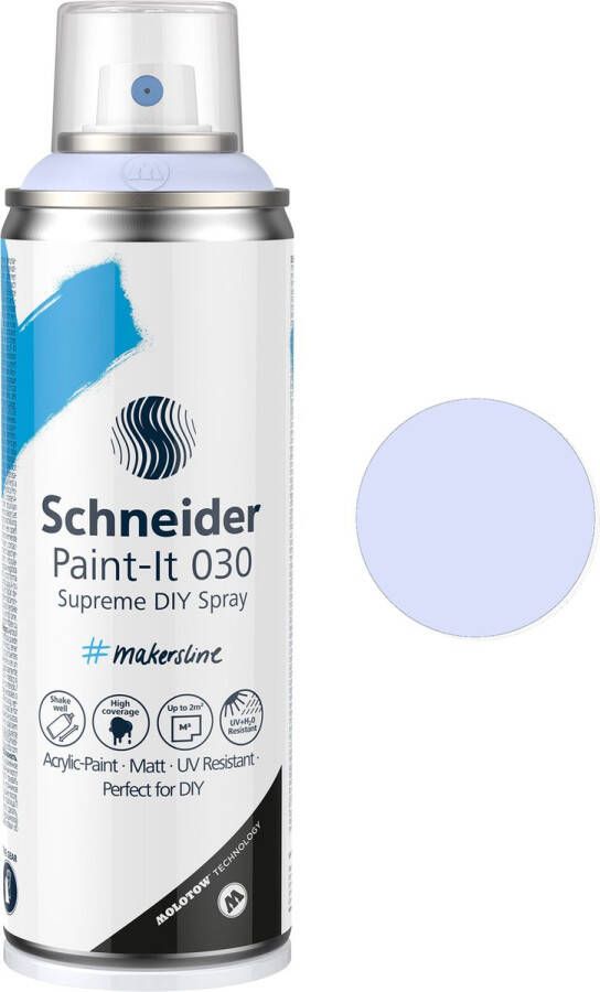 Schneider Schrijfwaren Schneider spuitbus verf Paint-it 030 DIY spuitverf acrylverf 200ml licht lavendel S-ML03052139