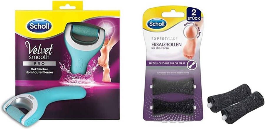 Scholl Velvet Smooth + Skin scrub navulling rollers- Scholl Exfoliatie Roller Voeten En Benen 2 Stuks-Eelverwijderaar- Voetverzorging – Huidverzorging