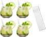 Schott Zwiesel Cocktailglazenset Vina 4 delige set met rietjes en borsteltje - Thumbnail 1