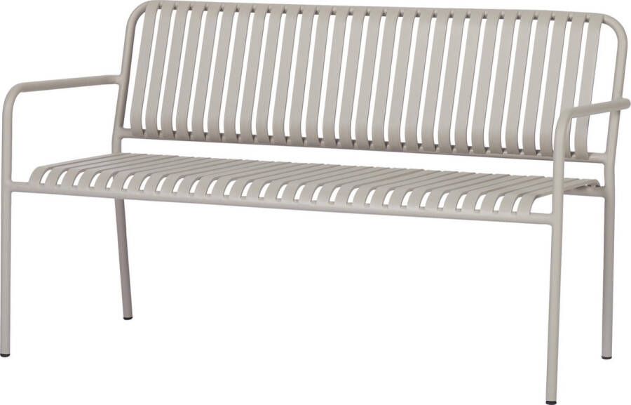 Hioshop Set van 2 Stella tuinbank grijs.