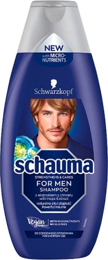 Schwarzkopf Professional Schauma For Men Shampoo With Hops-Extract 400Ml Hops Ecstract