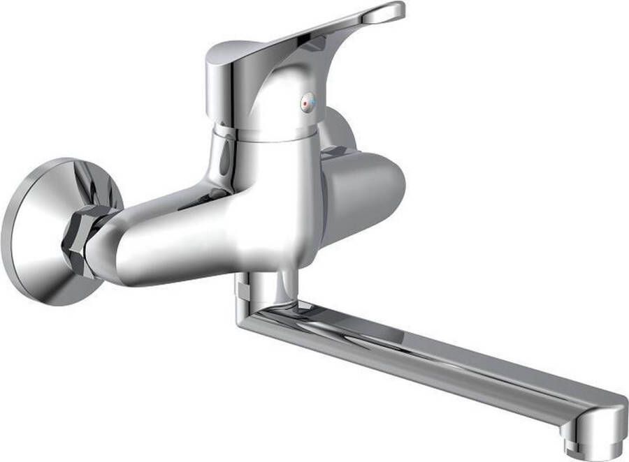 Schütte Gootsteen kraan Attica zwenkbare kraan keuken voor wandmontage chroom hoge druk