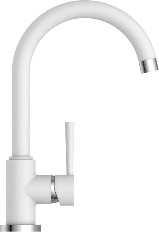Schütte SCHÜTTE Cornwall Design Keukenkraan Mengkraan Hoge Draaibare Uitloop Zijdelingse Greep Wit