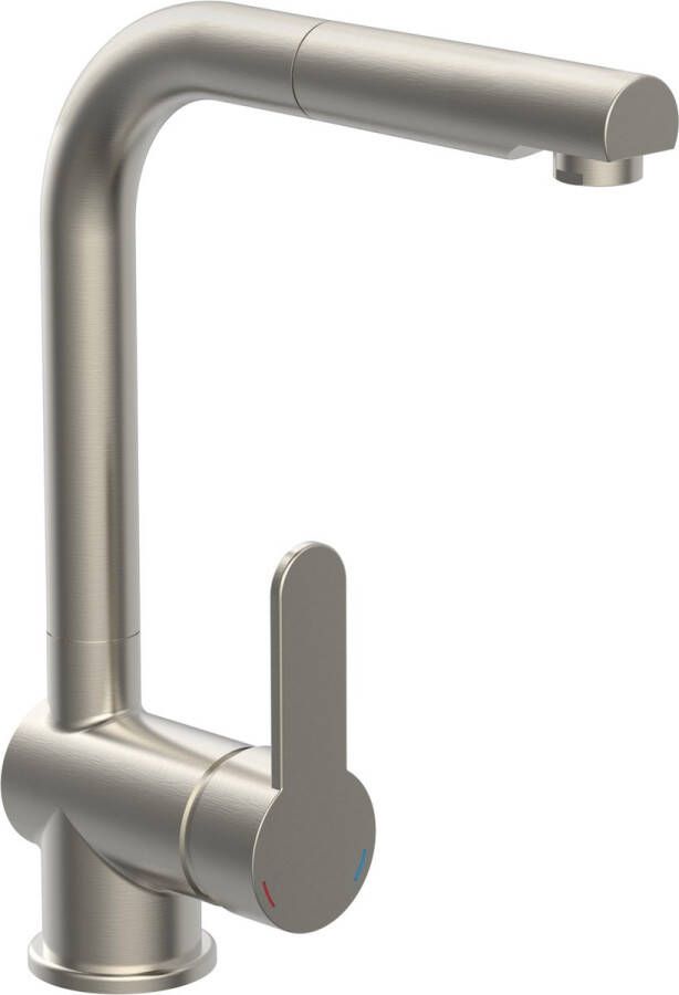 Schütte SCHÜTTE London Design Keukenkraan Mengkraan Draaibare Uitloop Uittrekbare Mousseur RVS-look