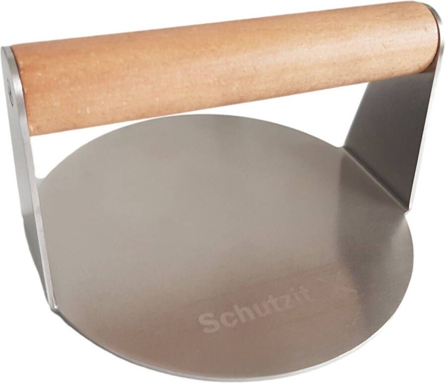 Schutzit Hamburgerpers RVS 14 cm BBQ Accesoires Hamburgermaker Grill Hamburger Press Smash Burger Maker