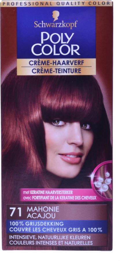 Schwarzkopf 3x Poly Color Haarverf nr. 71 Mahonie