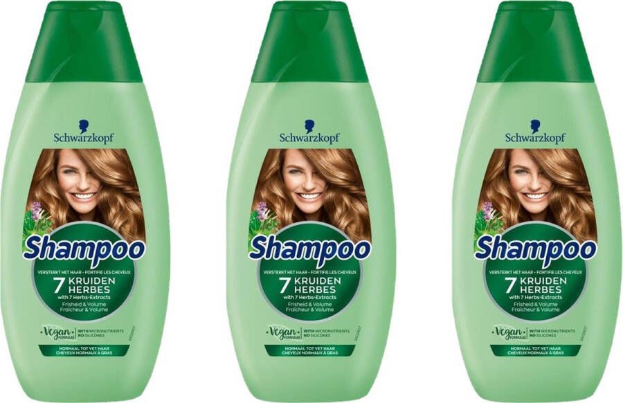 Schwarzkopf 7 kruiden shampoo 3 x 400 ml