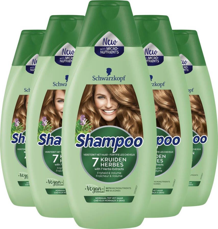 Schwarzkopf 7 Kruiden Shampoo 5x400ml Voordeelverpakking