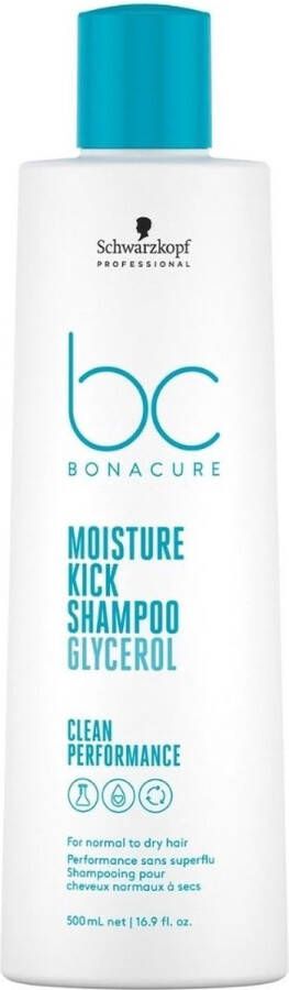 Schwarzkopf Bonacure Moisture Kick Shampoo 500ml Normale shampoo vrouwen Voor Alle haartypes