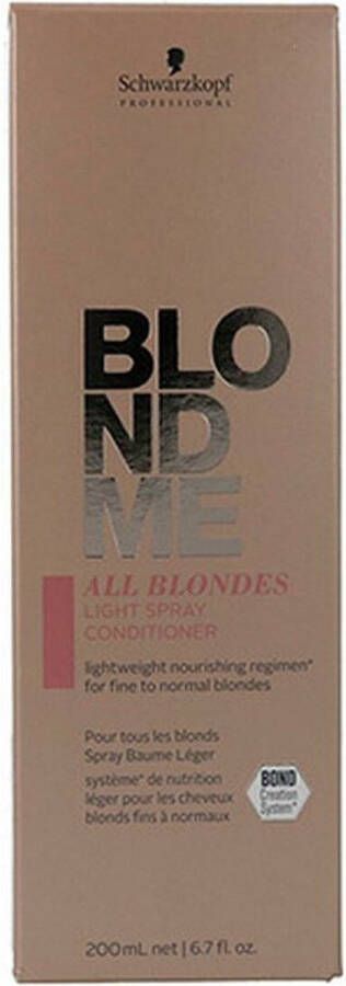 Schwarzkopf BlondMe All Blondes Light Spray Conditioner 200ml vrouwen Voor Droog haar Geblondeerd haar Conditioner voor ieder haartype