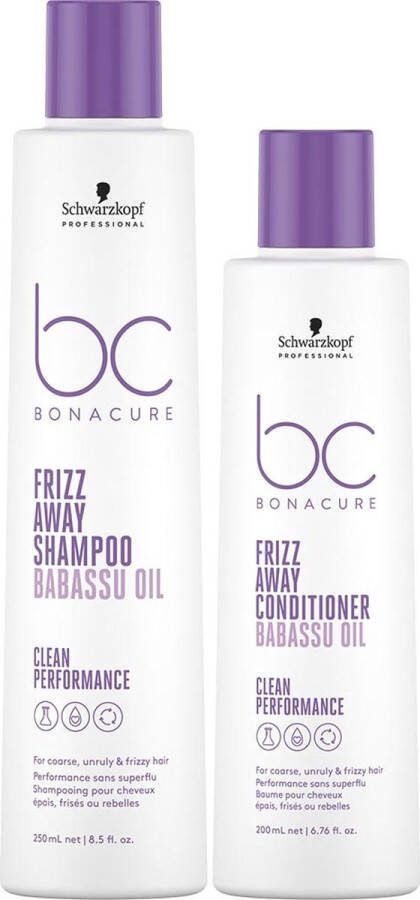 Schwarzkopf Bonacure Frizz Away Care Set 250+200ml