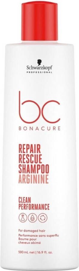Schwarzkopf Bonacure Repair Rescue Shampoo 500ml Normale shampoo vrouwen Voor Alle haartypes