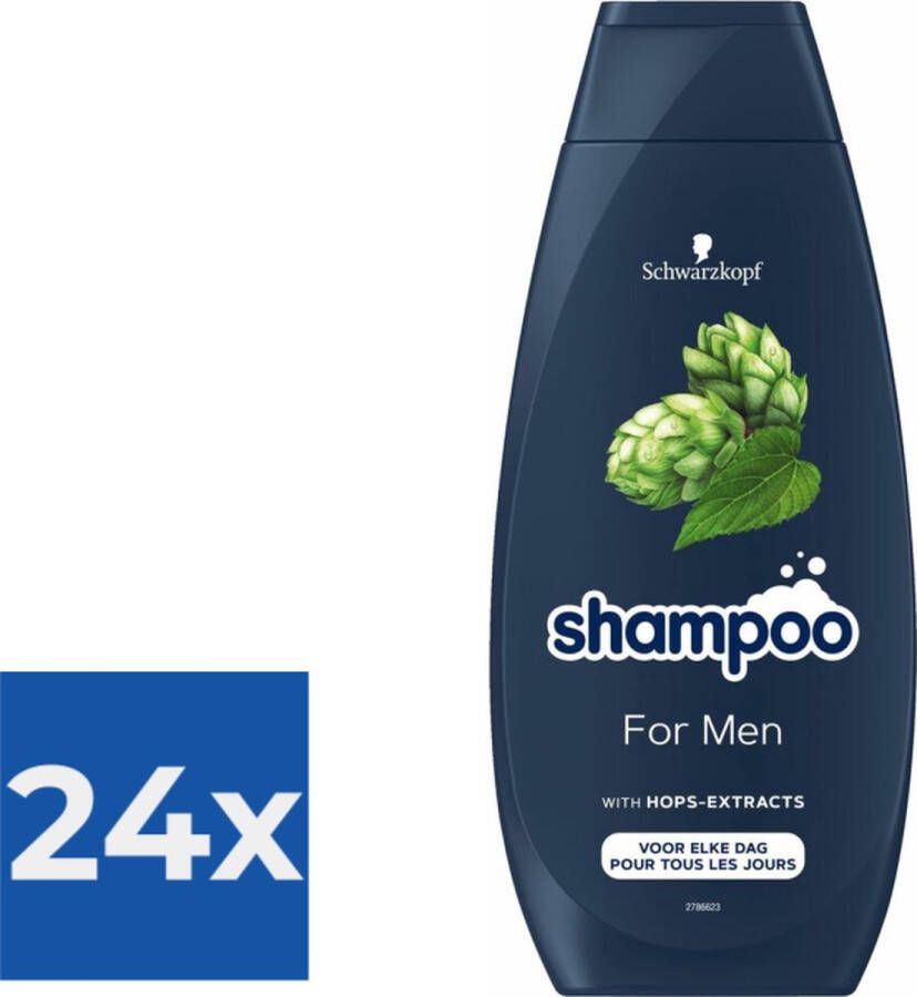 Schwarzkopf For Men Shampoo 400 ml Voordeelverpakking 24 stuks