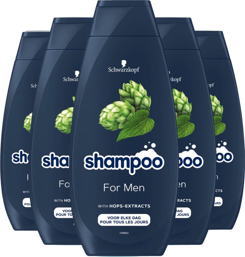 Schwarzkopf For Men shampoo 5 x 400 ml voordeelverpakking
