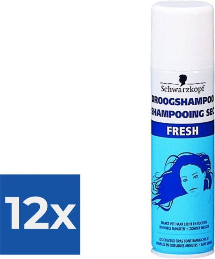 Schwarzkopf Fresh 150 ml Droogshampoo Voordeelverpakking 12 stuks