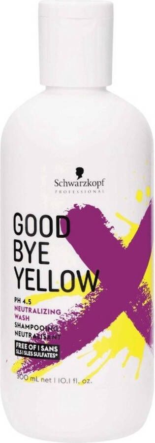 Schwarzkopf Goodbye Yellow Shampoo 300ml Zilvershampoo vrouwen Voor Alle haartypes