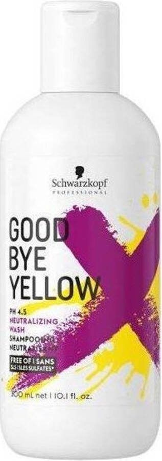 Schwarzkopf Goodbye Yellow Shampoo 300ml Zilvershampoo vrouwen Voor Alle haartypes