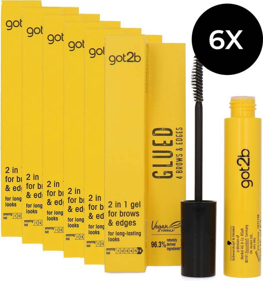 Schwarzkopf Got2b 2in1 Gel For Brows & Edges 6 x 16 ml