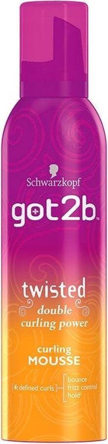 Schwarzkopf got2b Twisted haarmousse Modellerend 250 ml