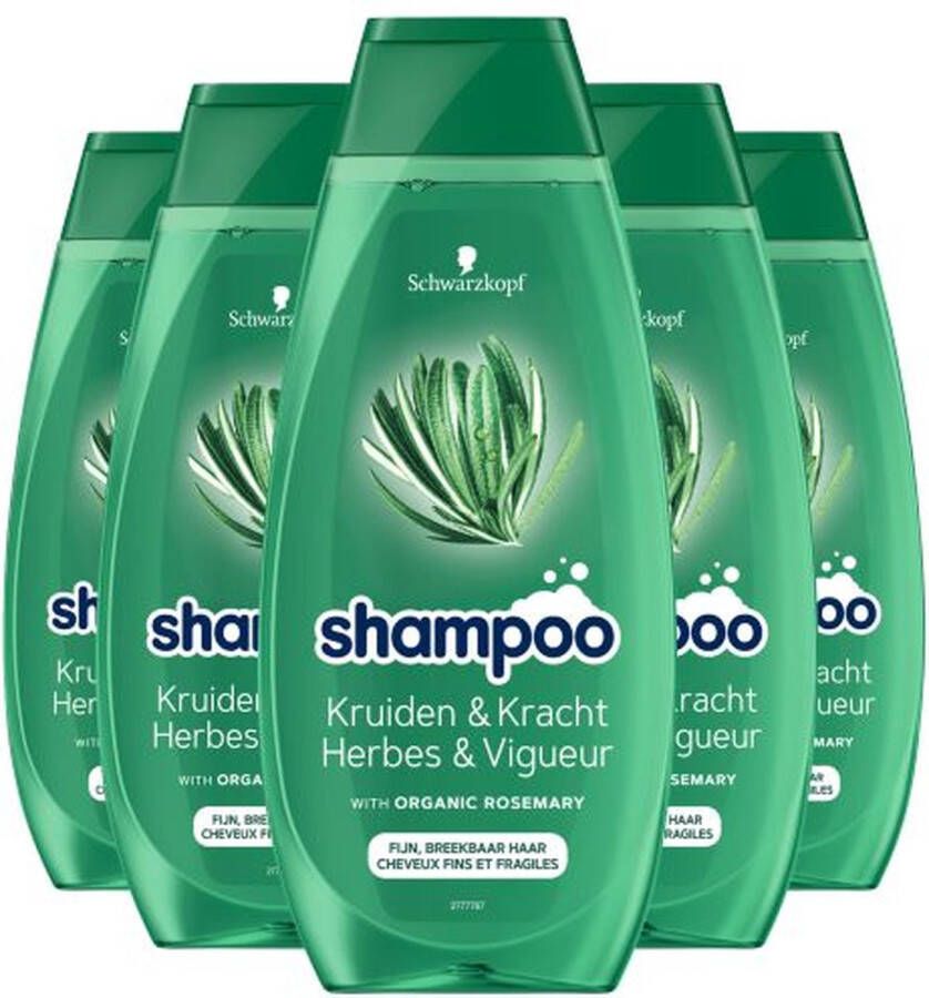 Schwarzkopf Herbs & Volume Shampoo 5x 400ml Grootverpakking